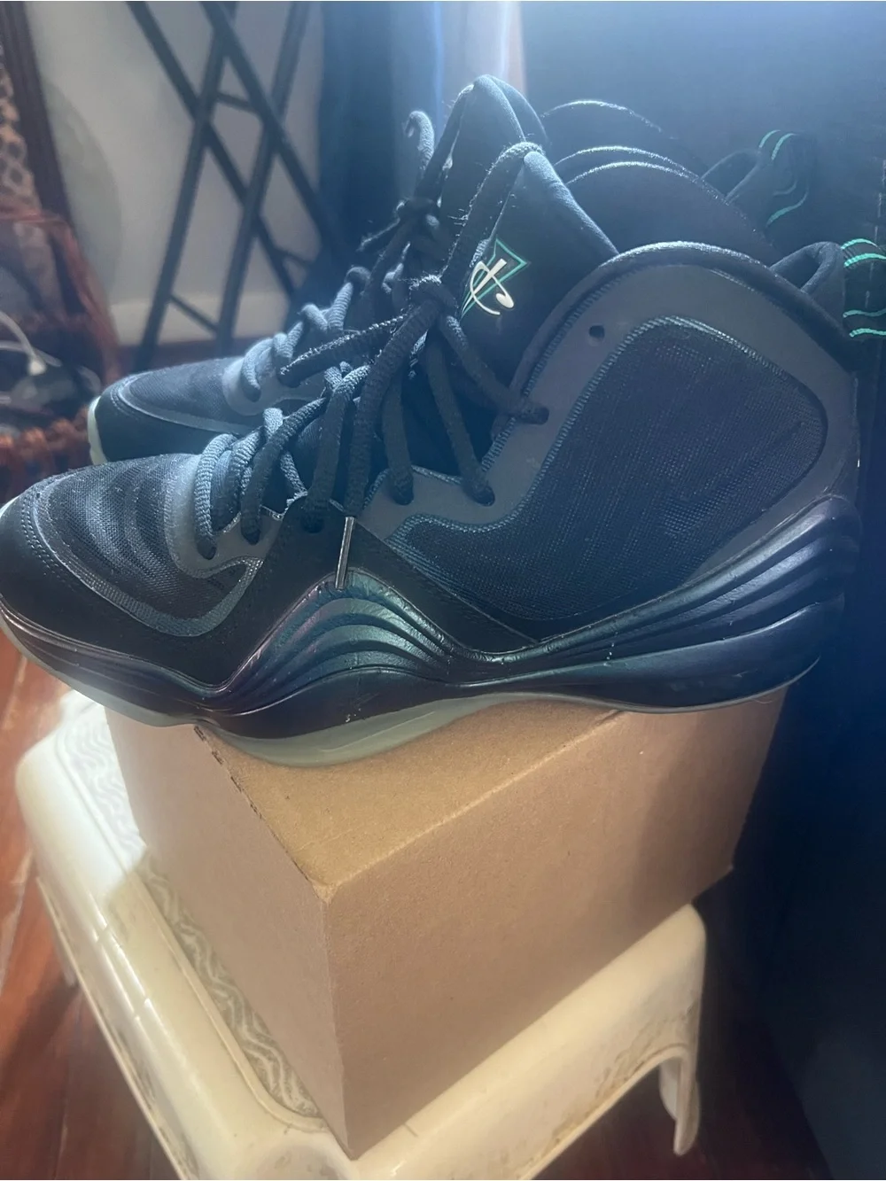 Nike Black Iridescent High-Top Sneakers